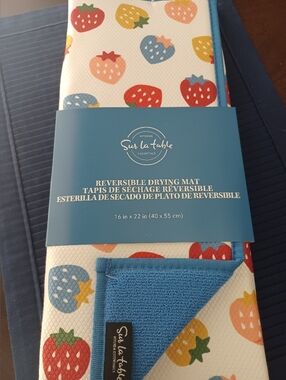 Sur La Table Dish Drying Mat Multicolor Strawberry Dwsign